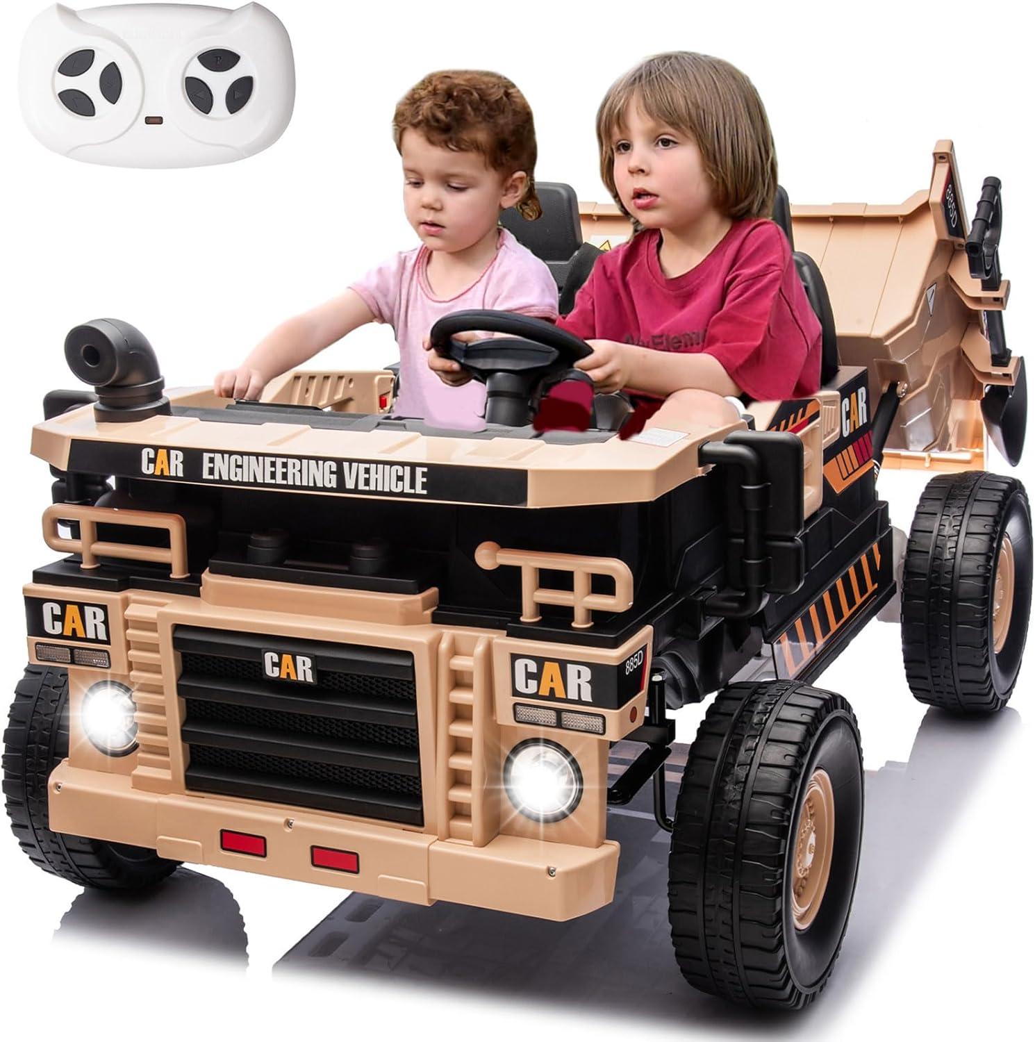 Himimi Delia Himimi 24 Voltage  Ride On Dump Truck, 2 Seater Kids UTV with Electric Dump Bed, Remote Control