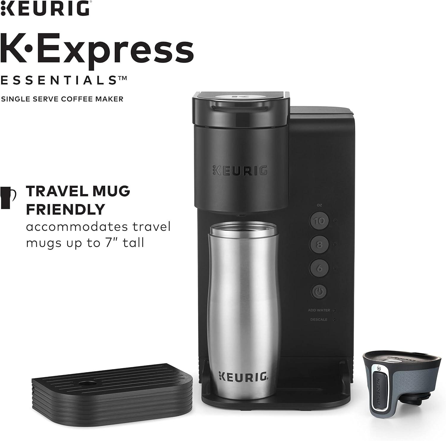 Keurig K-Express Essentials Single Serve K-Cup Pod Coffee Maker, Black