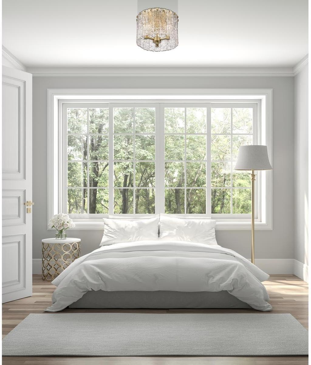 Z-Lite Glacier 3 - Light Flush Mount in  Modern Gold