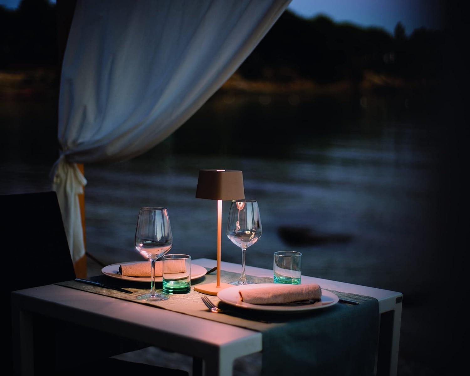 Sand Aluminum Cordless Touch Outdoor Table Lamp