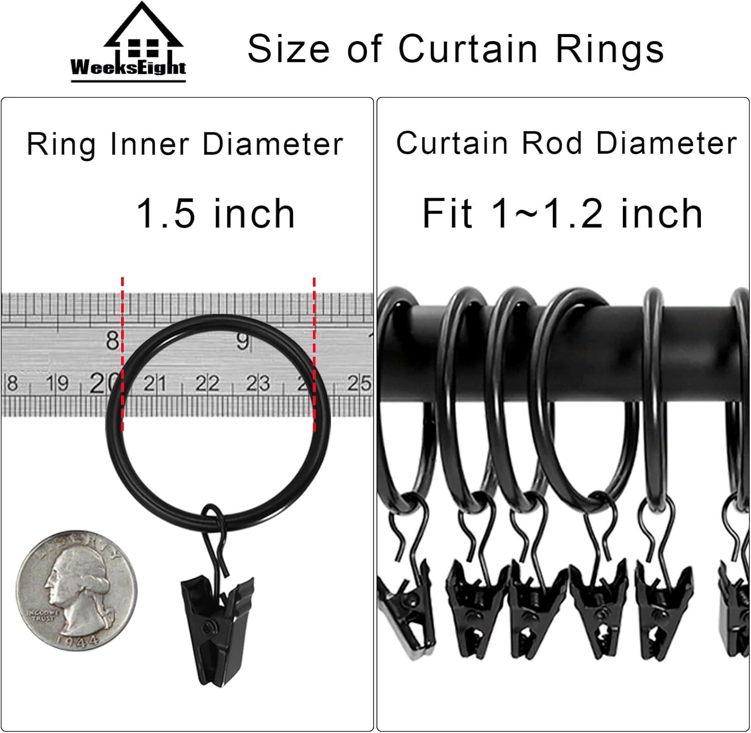 Clearance! Uscallm 40 Pack Metal Curtain Rings With Clips, Hat Clothes Clips, Drapery Clips With Rings, Drapes Rings 1.26in Interior Diameter Calf Stretch Box Unclaimed Pallets