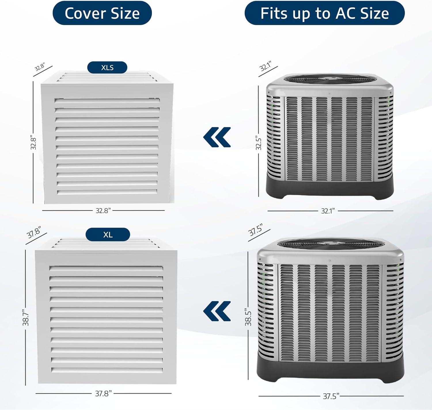 Airdeko HVAC- X Large 39.37-in W x 40.35-in H Central Air Conditioner Cover