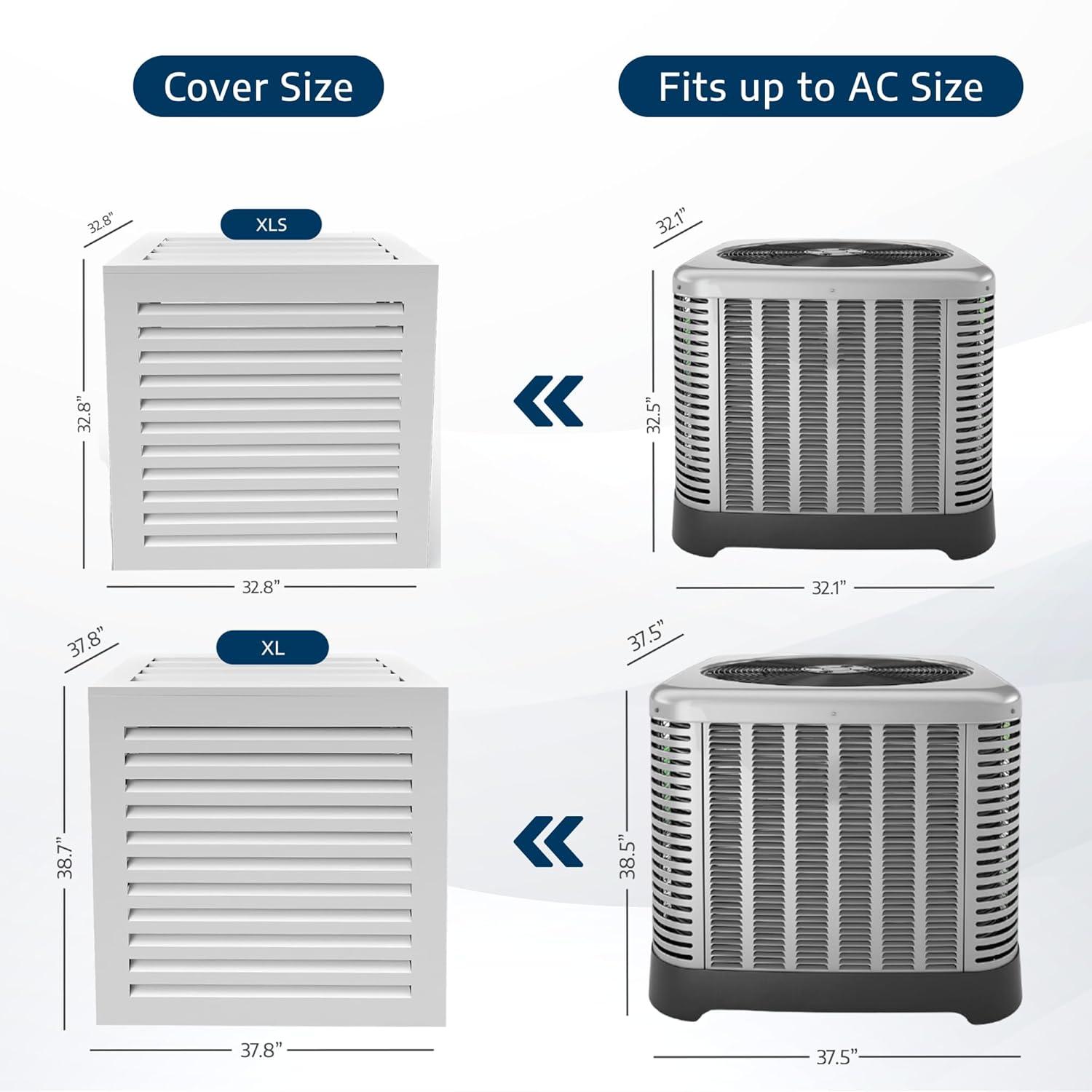 Airdeko HVAC- X Large 39.37-in W x 40.35-in H Central Air Conditioner Cover