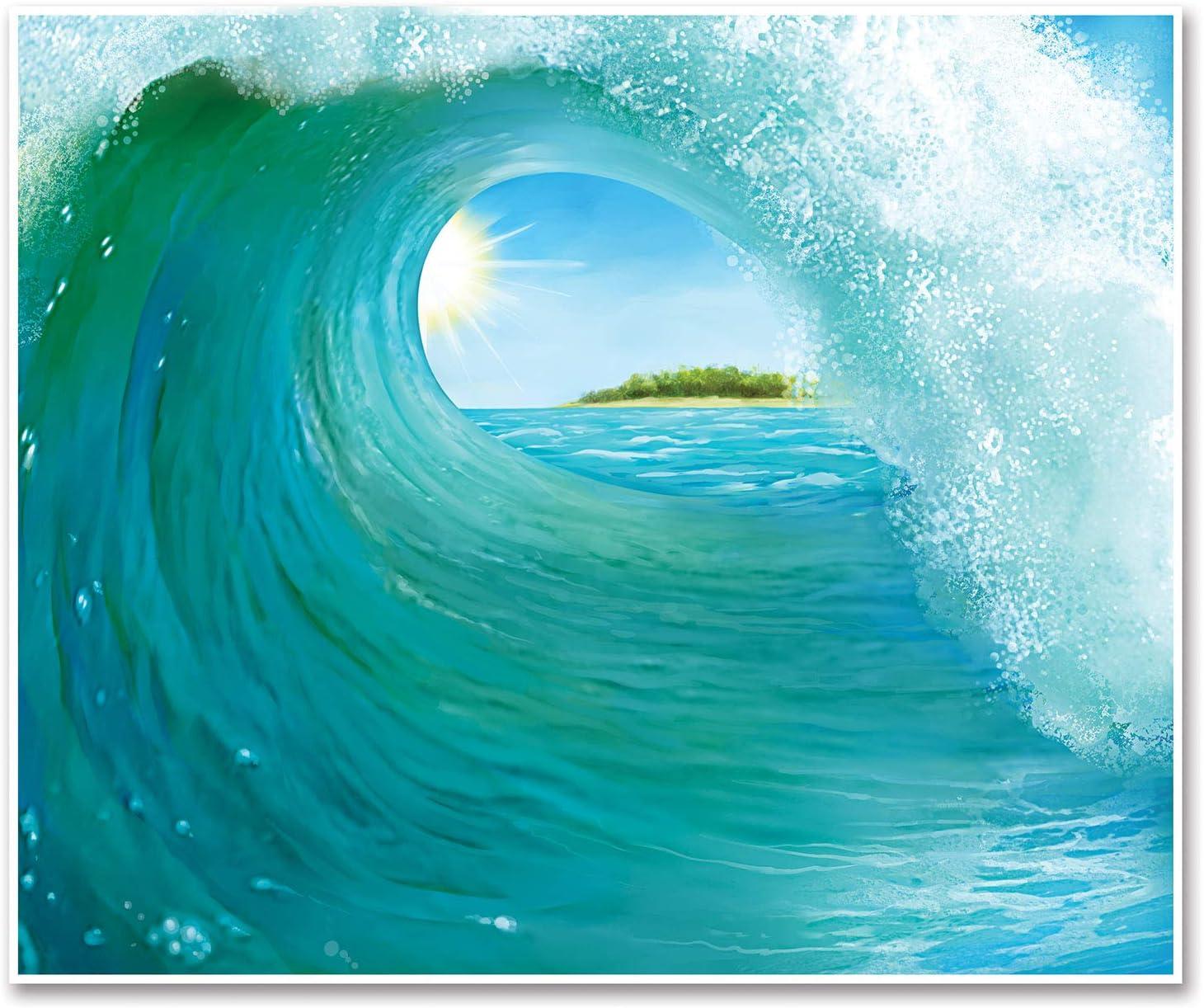 Beistle Surf Wave Insta-Mural, 5' x 6', (1/Pkg) Multicolored
