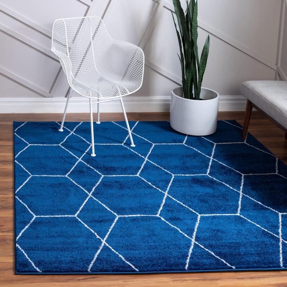 Unique Loom Trellis Frieze Geometric Trellis Indoor Woven Area Rug