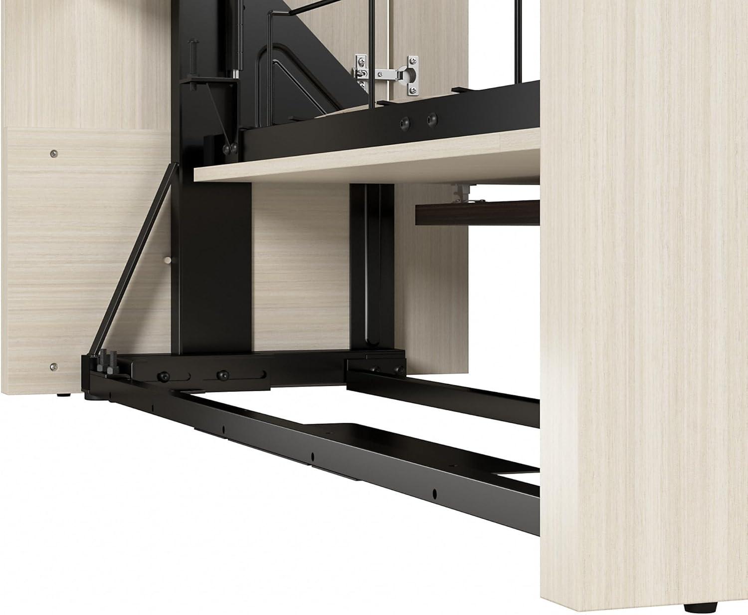 Bestar Lumina 2 Piece Queen Storage Wall Bed Set in White Chocolate