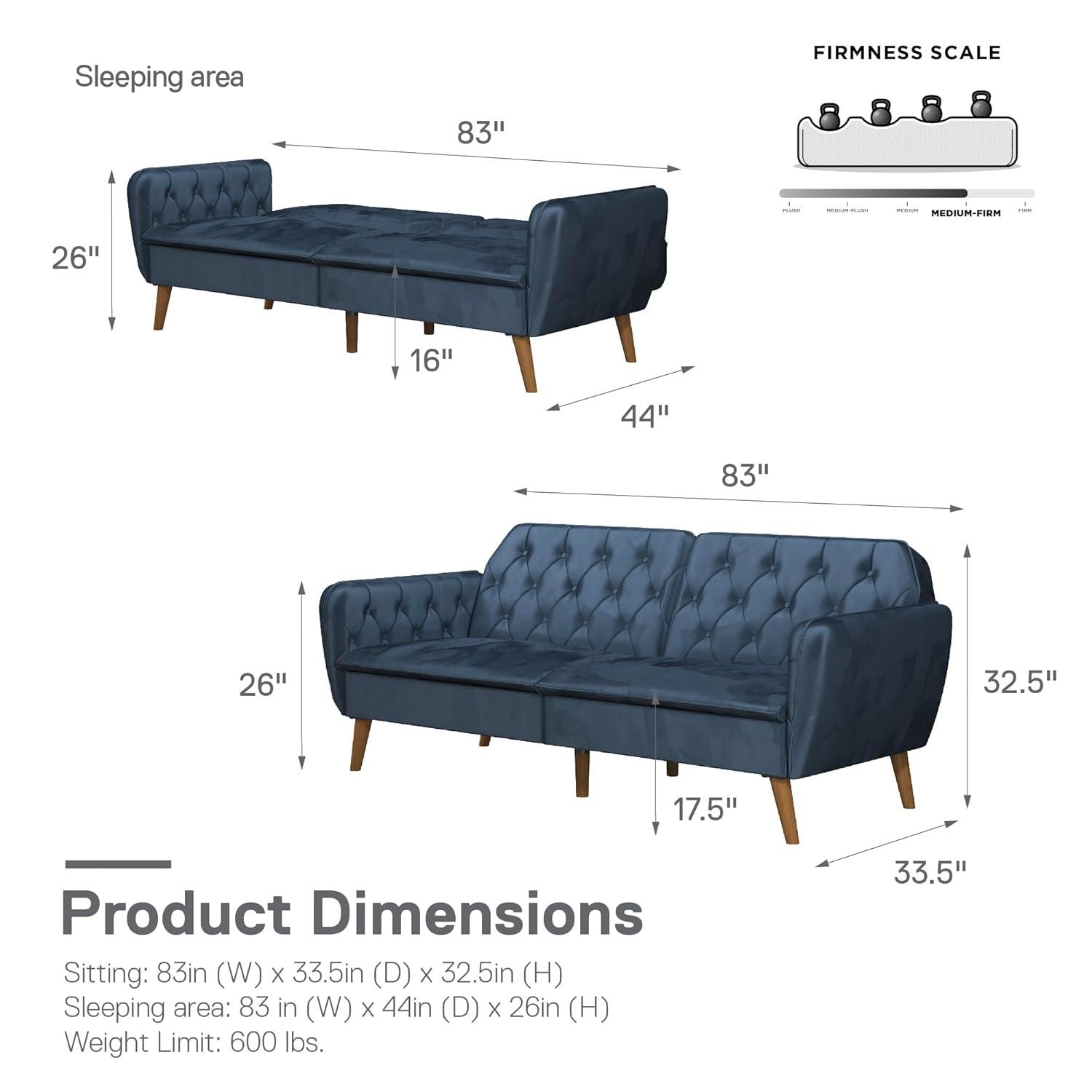 Tallulah Memory Foam Futon