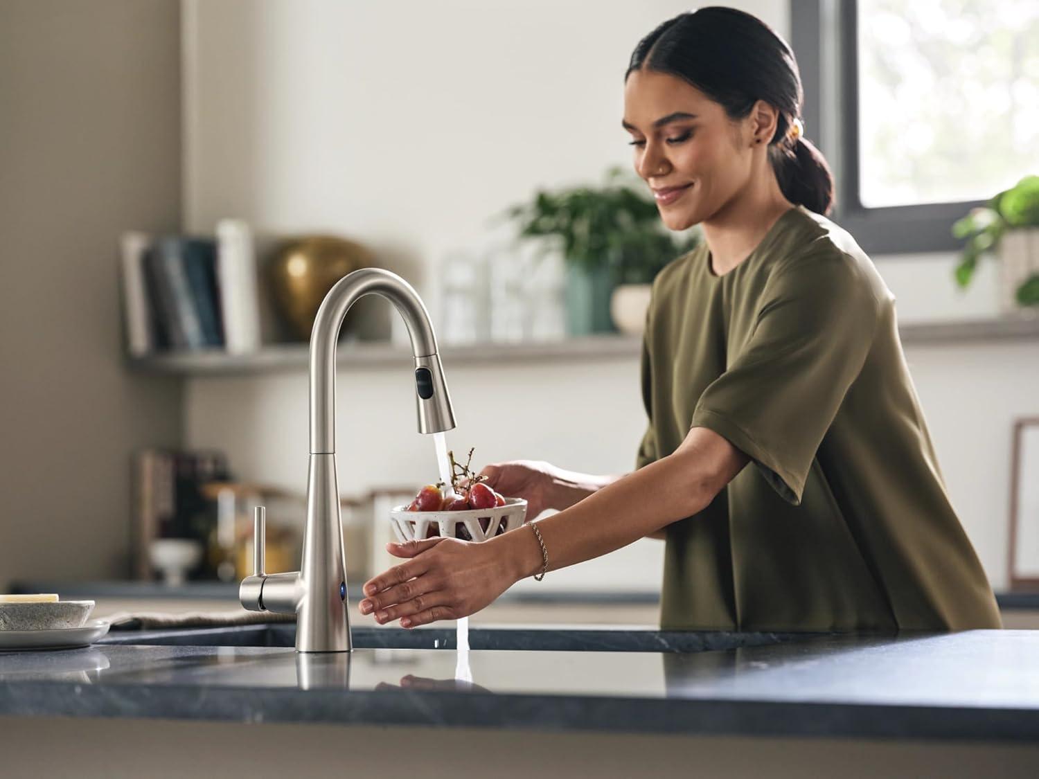 Moen Sleek MotionSense Wave Single Handle Pulldown Kitchen Faucet with Power Clean Technology