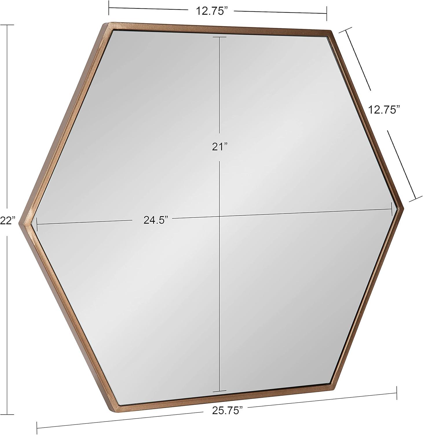 McNeer 22" x 25" Hexagon Bronze Vanity Wall Mirror