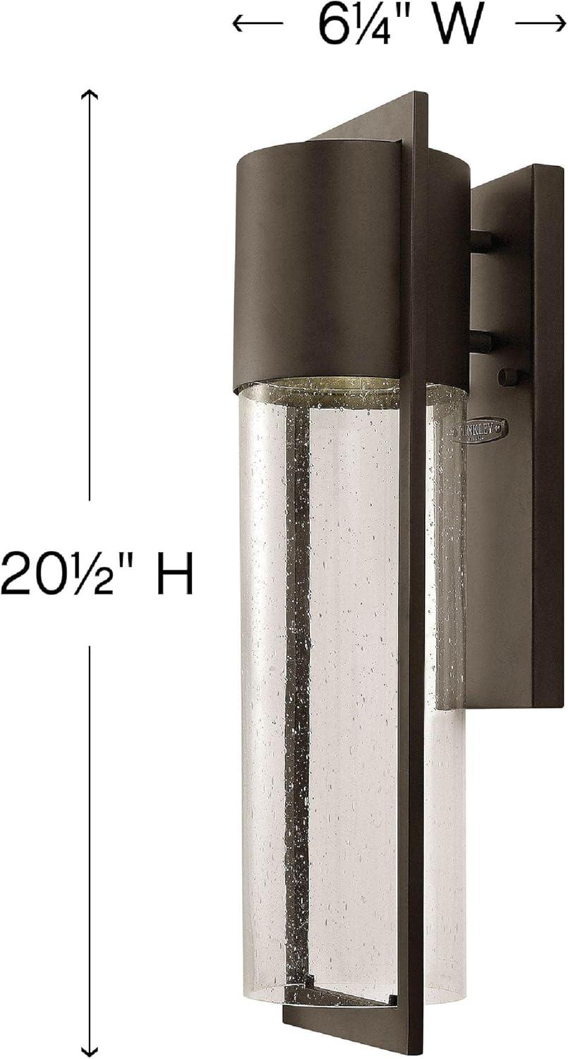 Shelter Buckeye Bronze 1-Light Outdoor Wall Lantern with Clear Seedy Glass