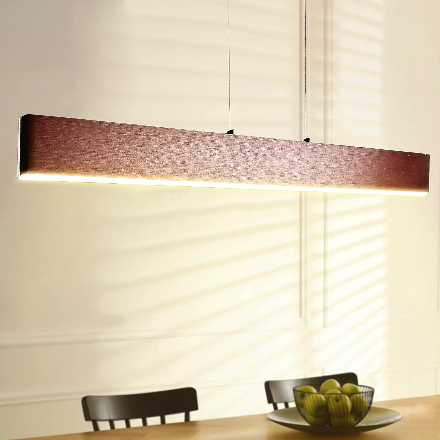 Draper 40" Dimmable Adjustable Integrated LED Metal Linear Pendant, Anodized Bronze