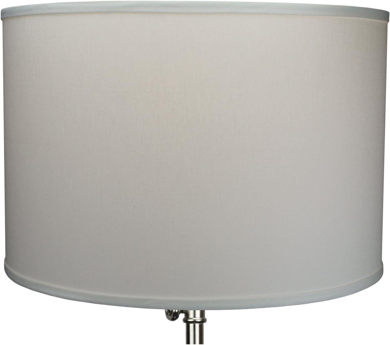 12" H x 18" W Drum Lamp Shade - (Spider Attachment) in Linen Cream