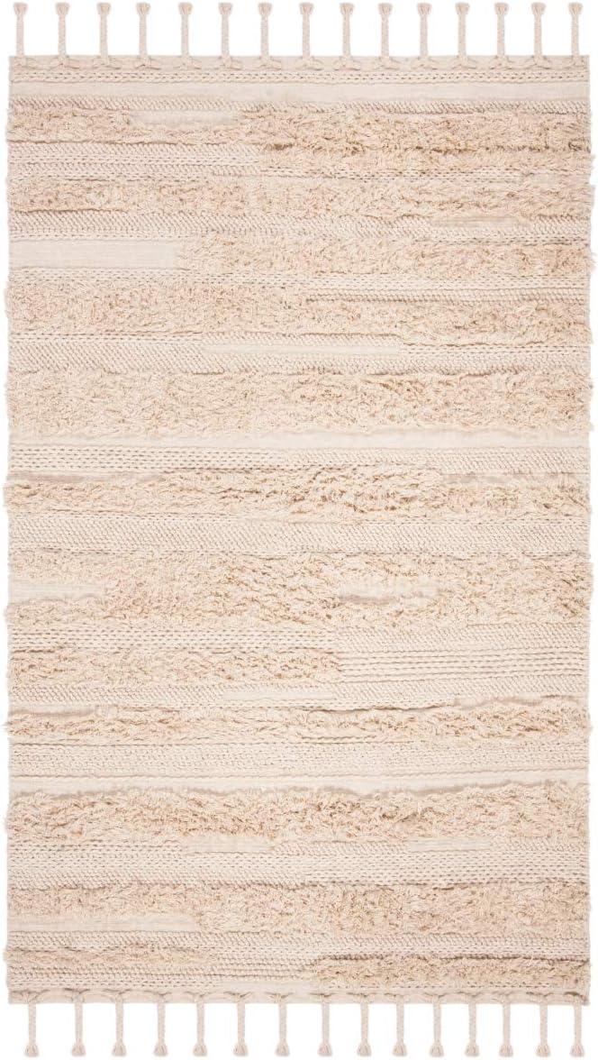 Casablanca CSB450 Hand Woven Indoor Area Rug - Beige - 5'x8' - Safavieh