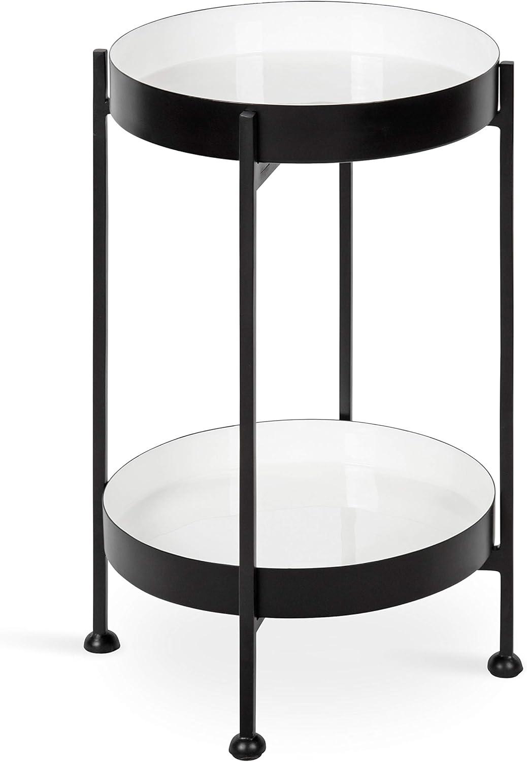 Kate and Laurel Nira Two-Tiered Metal Side Table