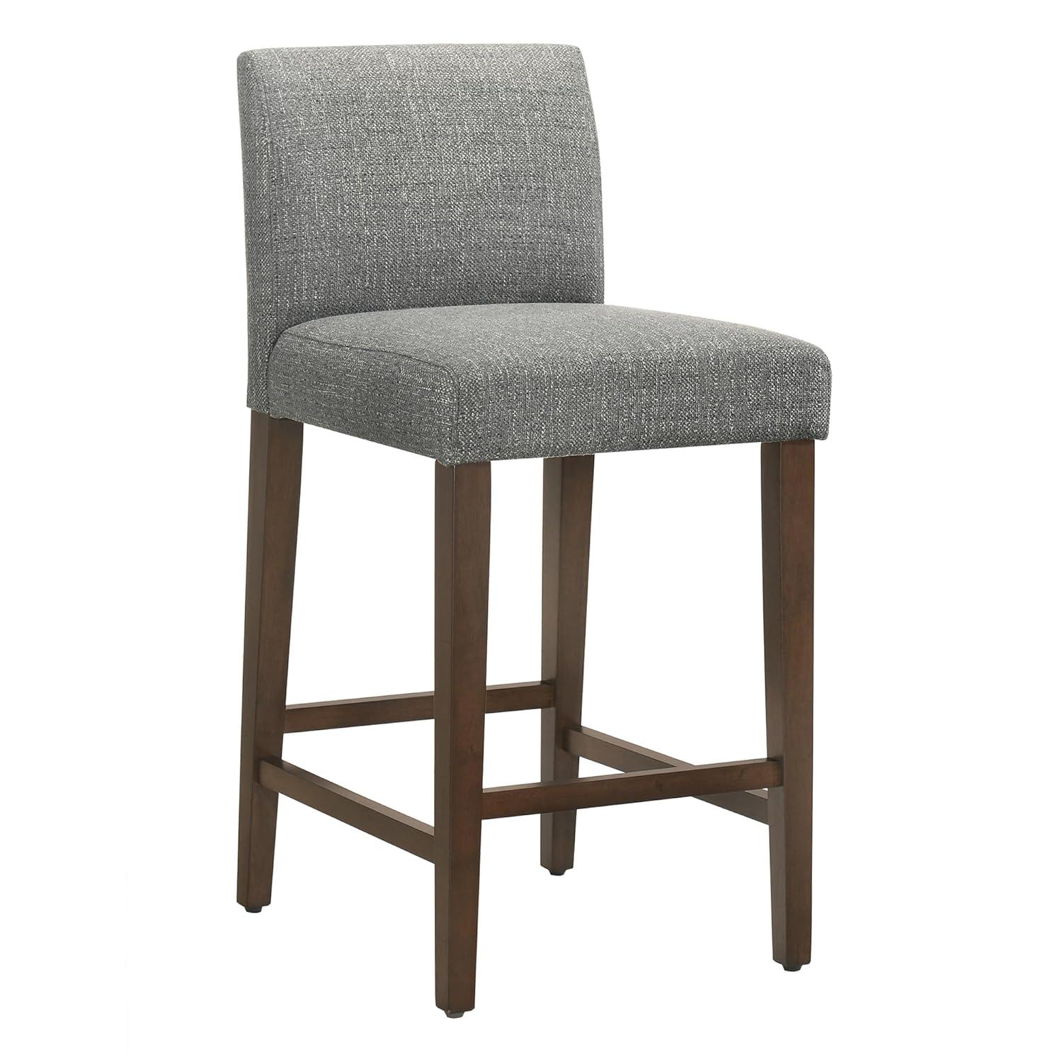 CHITA 25 inch Bar Stools Set of 2, Fabric in Fog Grey
