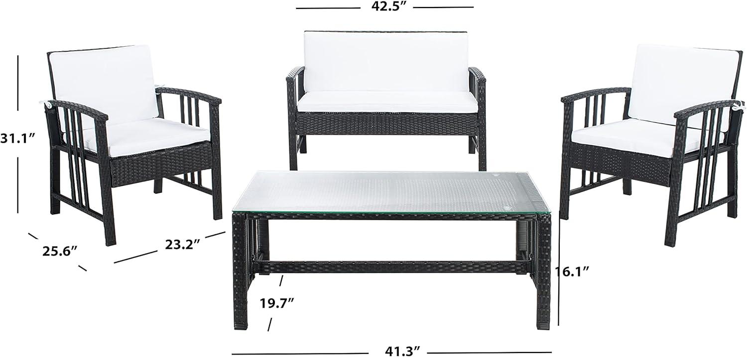 Reslor 4 Piece Patio Outdoor Living Set  - Safavieh