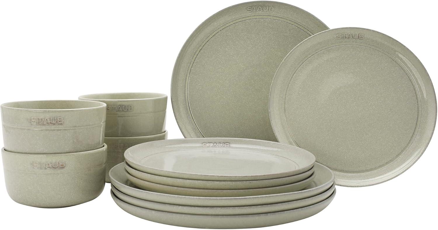 White Truffle 12-Piece Porcelain Dinnerware Set