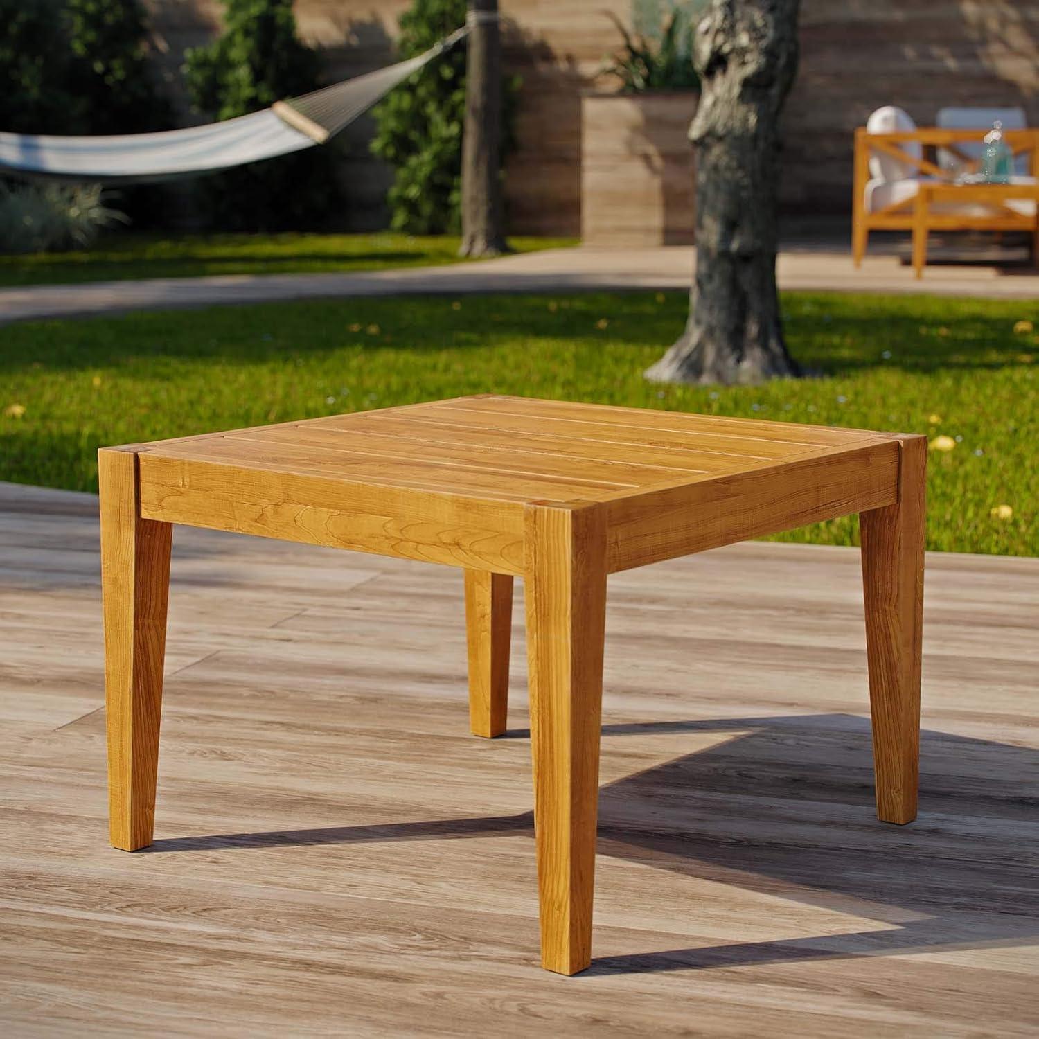 Northlake Natural Teak Outdoor Patio Side Table