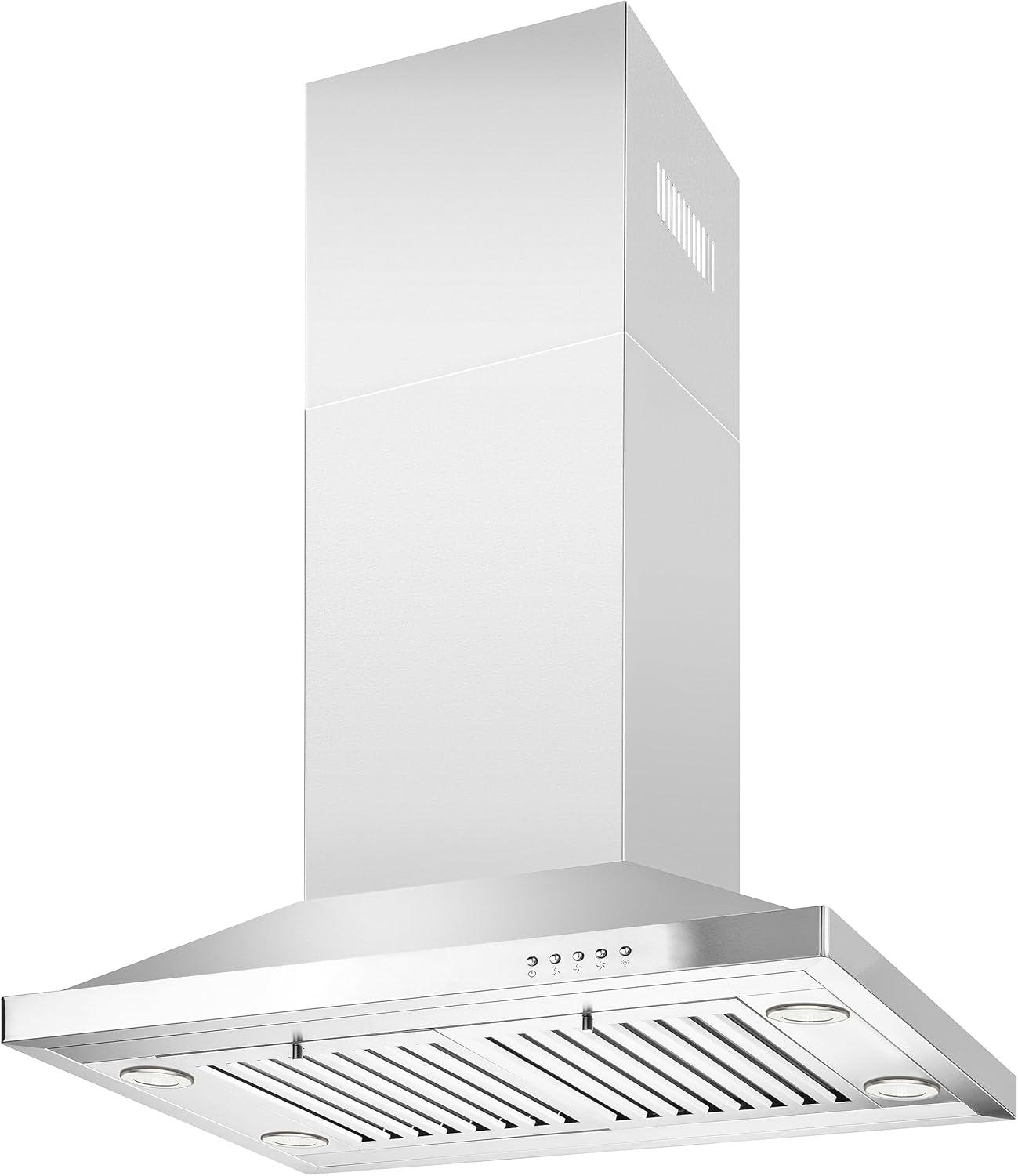 Blue Ocean 30" Stainless Steel 760 CFM Convertible Island Range Hood