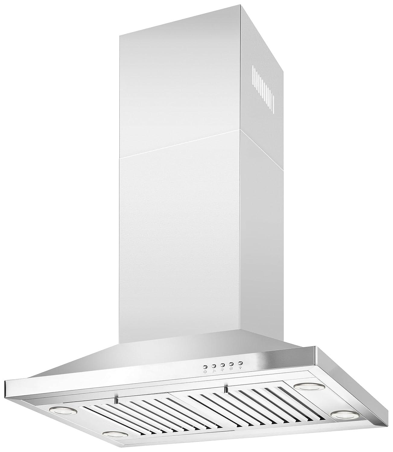 Blue Ocean 30" Stainless Steel 760 CFM Convertible Island Range Hood