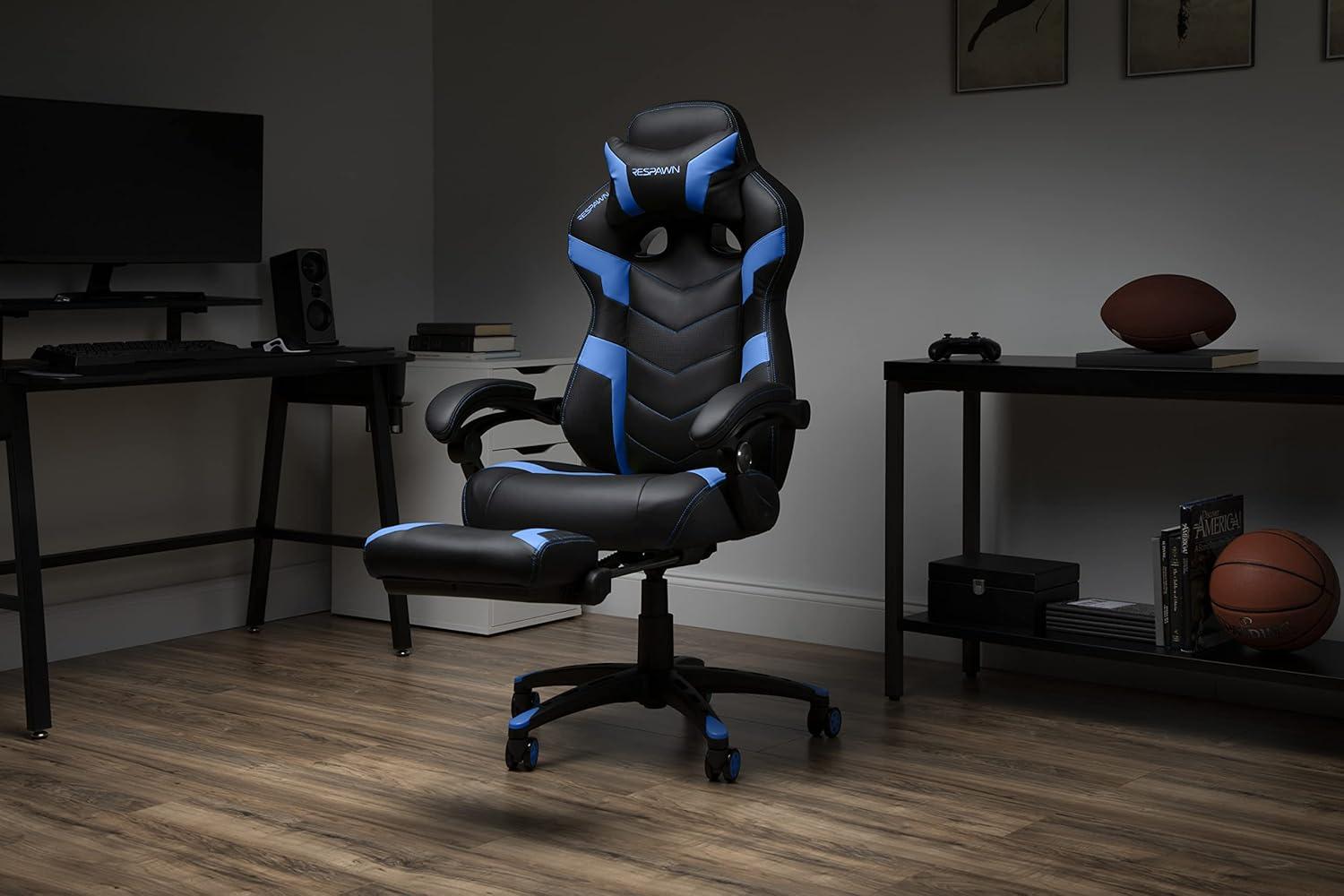 Respawn RESPAWN 110 Pro Gaming Chair - Gaming Chair with Footrest, Reclining Gaming Chair, Video Gaming Computer Desk Chair, Adjustable Desk Chair, Gaming Chairs For Adults With Headrest Pillow