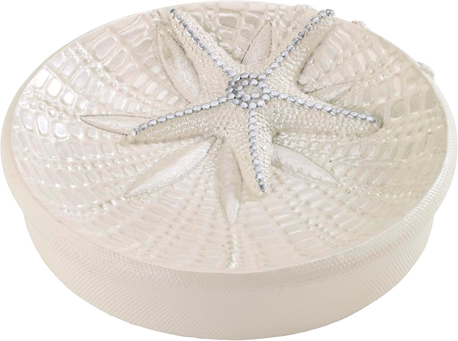 Ivory Resin Coastal Seashell Soap Dish