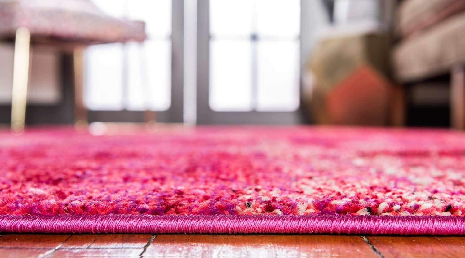 Unique Loom 5' 1 x 8' 0 Jardin Lilly Pink Area Rug