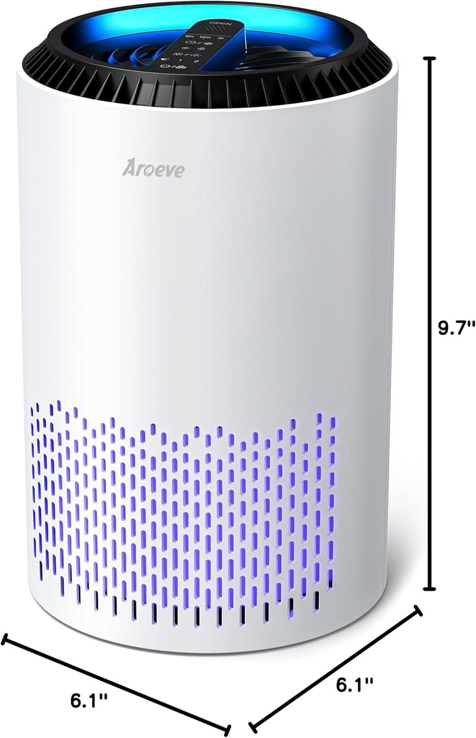 White HEPA Air Purifier with Sleep Mode and Speed Control