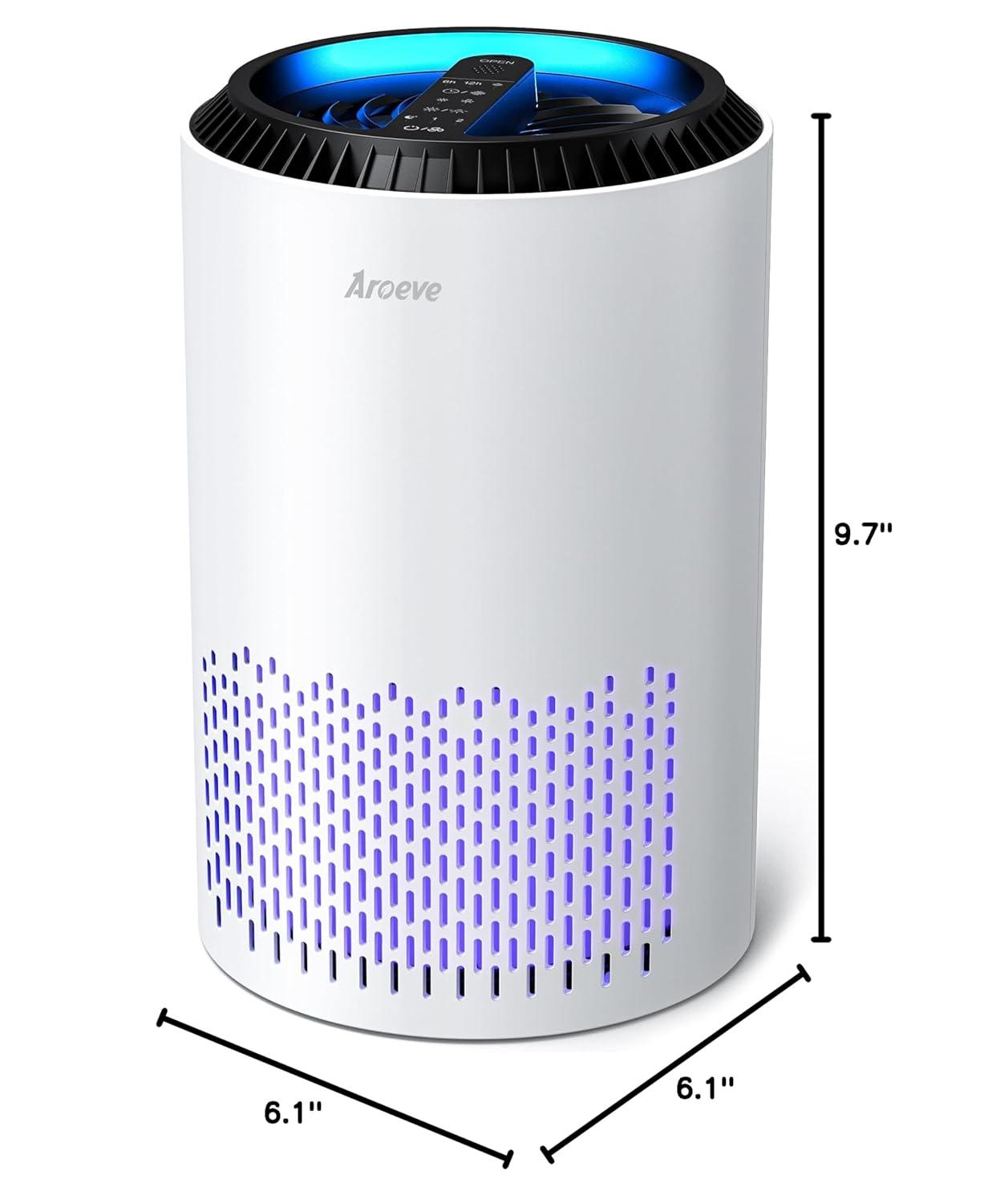 White HEPA Air Purifier with Sleep Mode and Speed Control