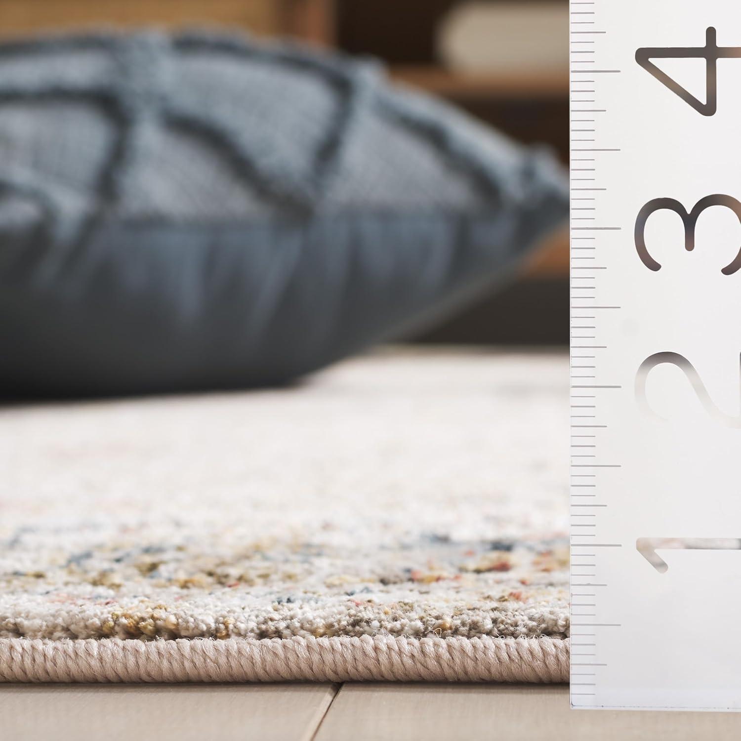 Silverado SVD112 Power Loomed Area Rug - Beige/Rust - 4'x6' - Safavieh.