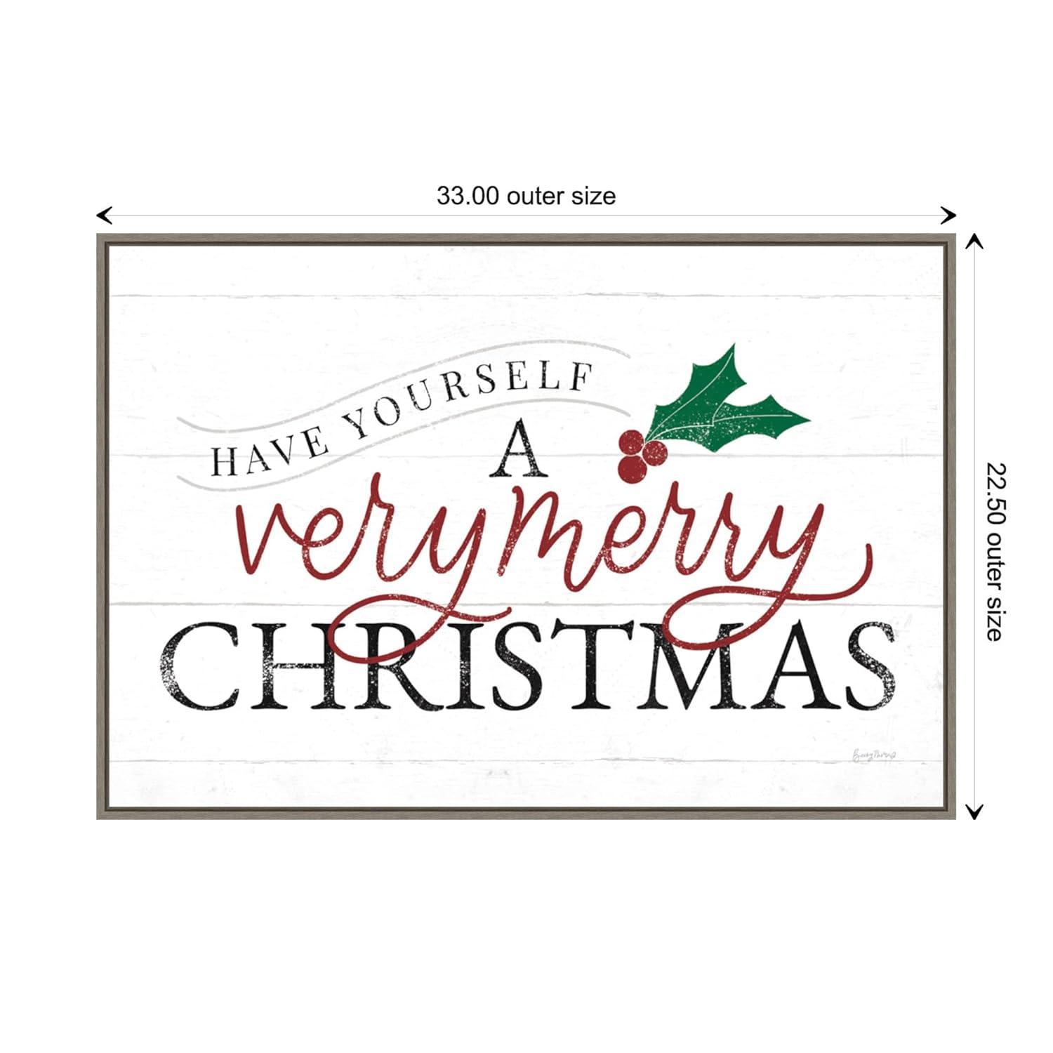 Amanti Art Vintage Christmas IV RG by Becky Thorns Canvas Wall Art Print Framed 33 x 23-in.