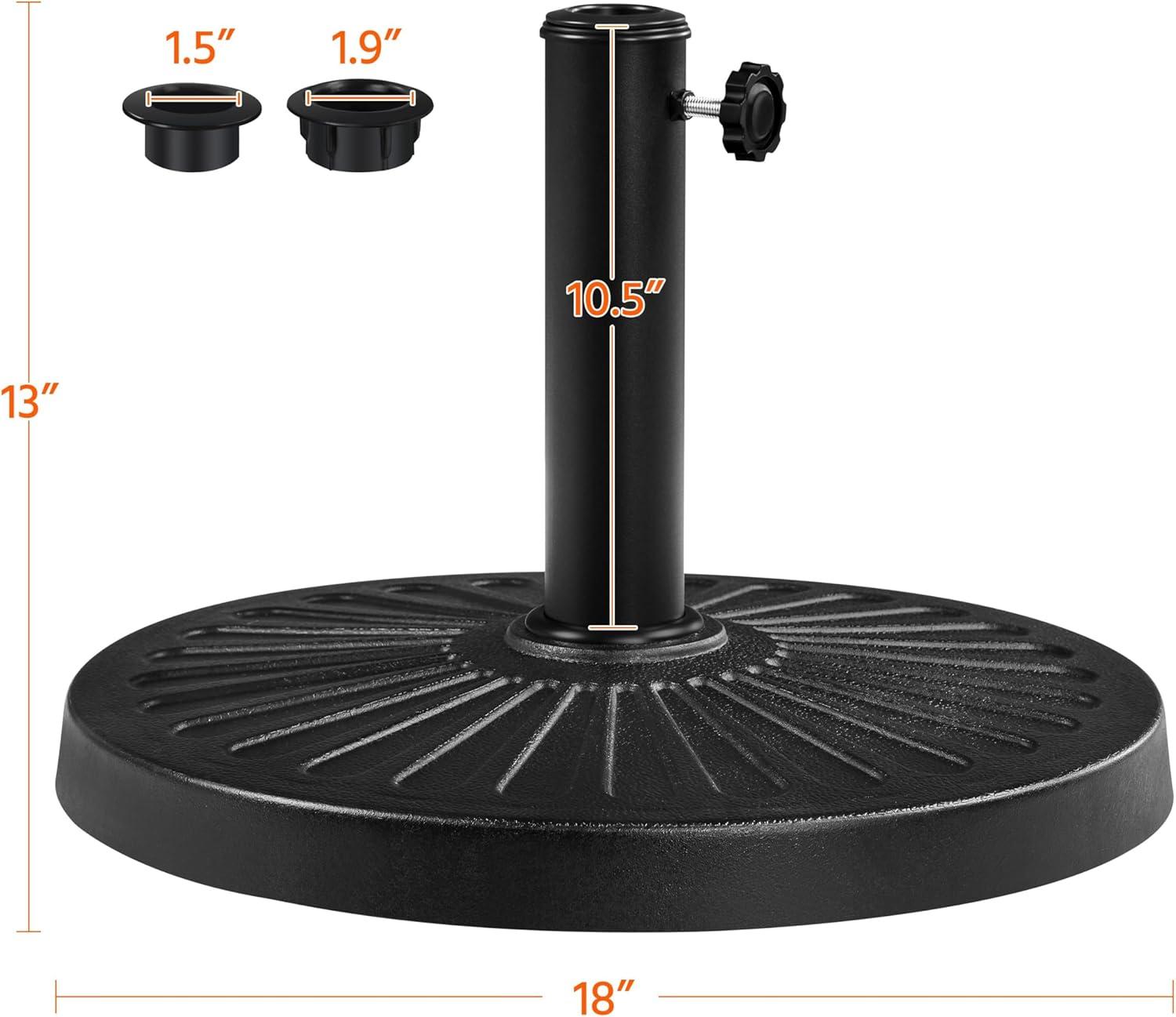 Yaheetech Outdoor Patio Market Umbrella Base Stand, Black