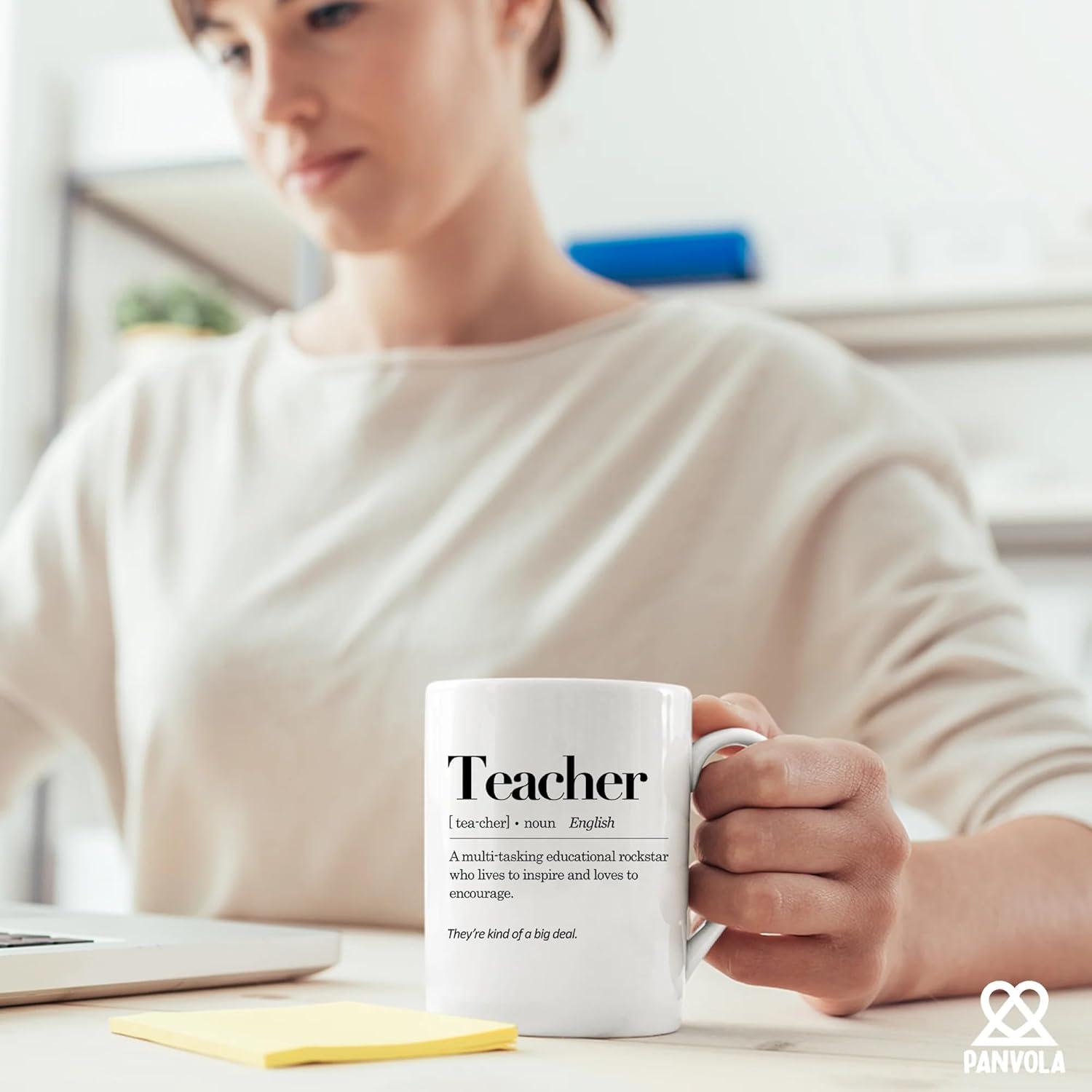 Math Teacher Definition Mug Appreciation Gifts from Students End of the Year Gift to Professor Ceramic Cup 11oz White