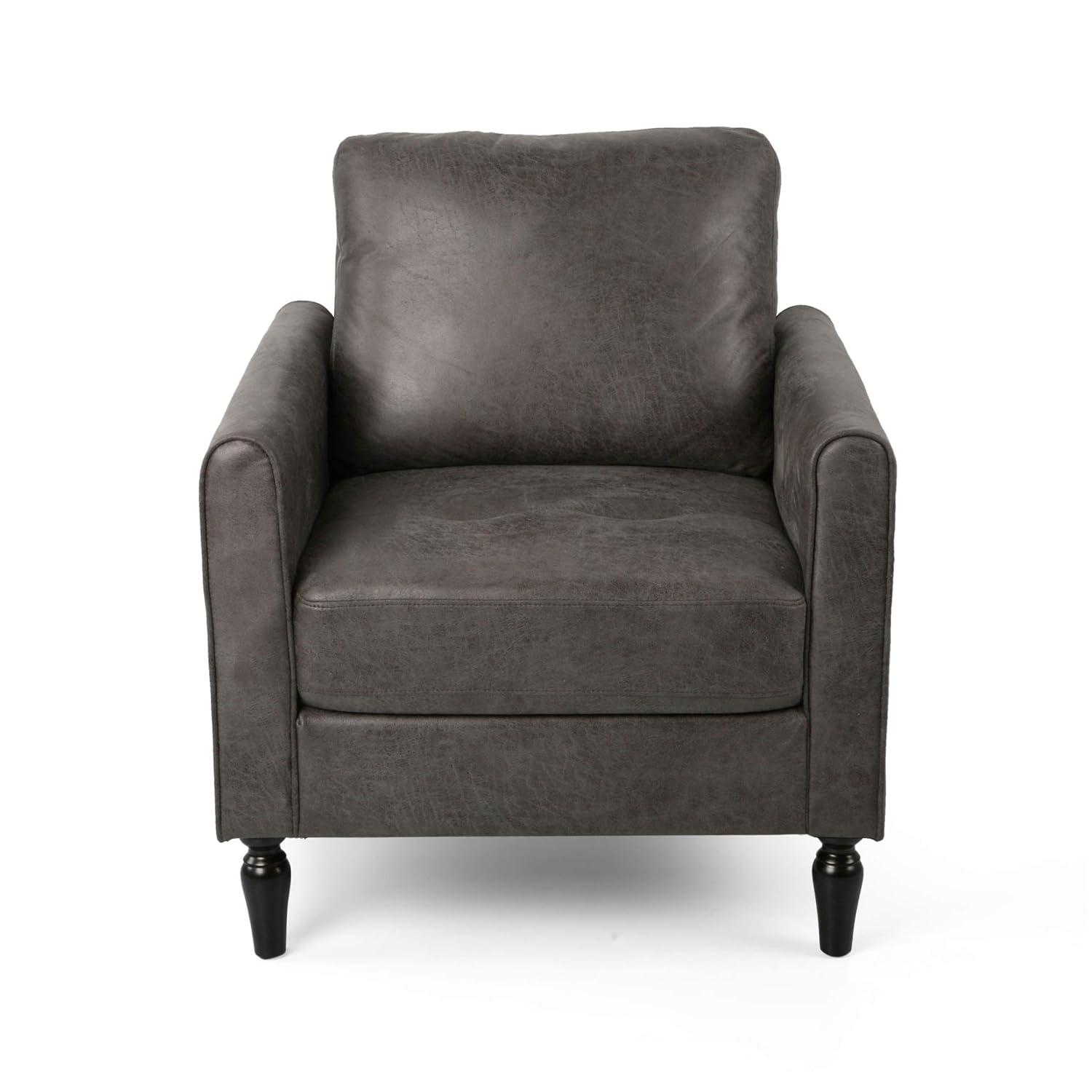 Blithewood Contemporary Club Chair Slate - Christopher Knight Home: Upholstered Accent, Polyester Fabric, Hardwood Frame