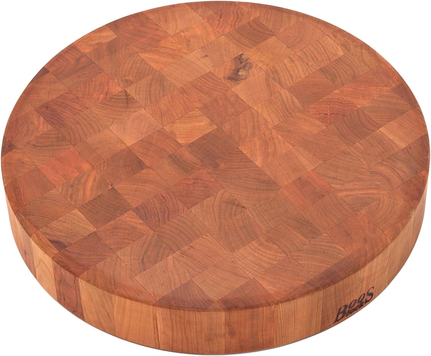 John Boos Boos Block CCB Series Round Large Reversible Wood Chopping Board, 3-Inch Thickness, 18" x 18" x 3"