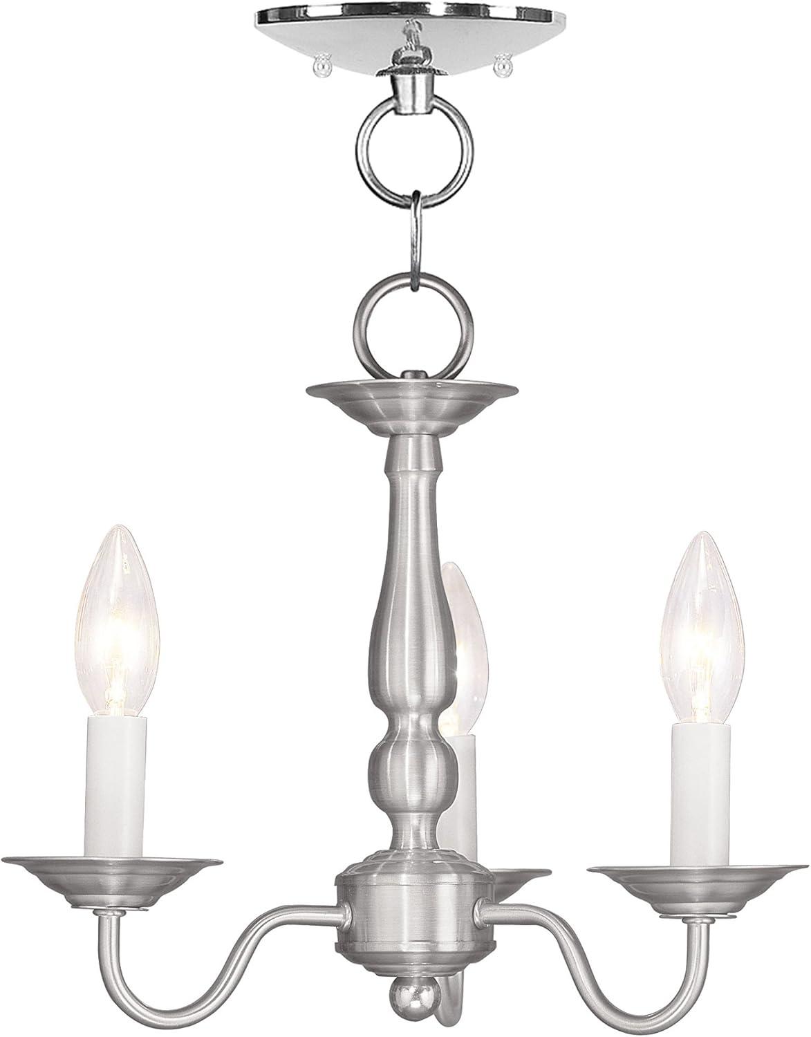 Livex Lighting Williamsburgh 3 - Light Chandelier in  Brushed Nickel