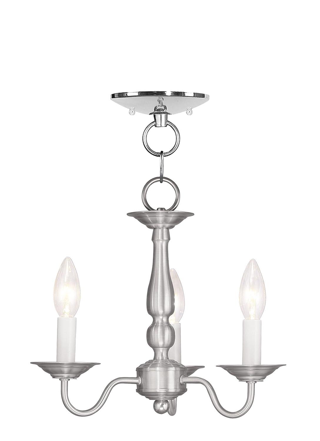 Livex Lighting Williamsburgh 3 - Light Chandelier in  Brushed Nickel