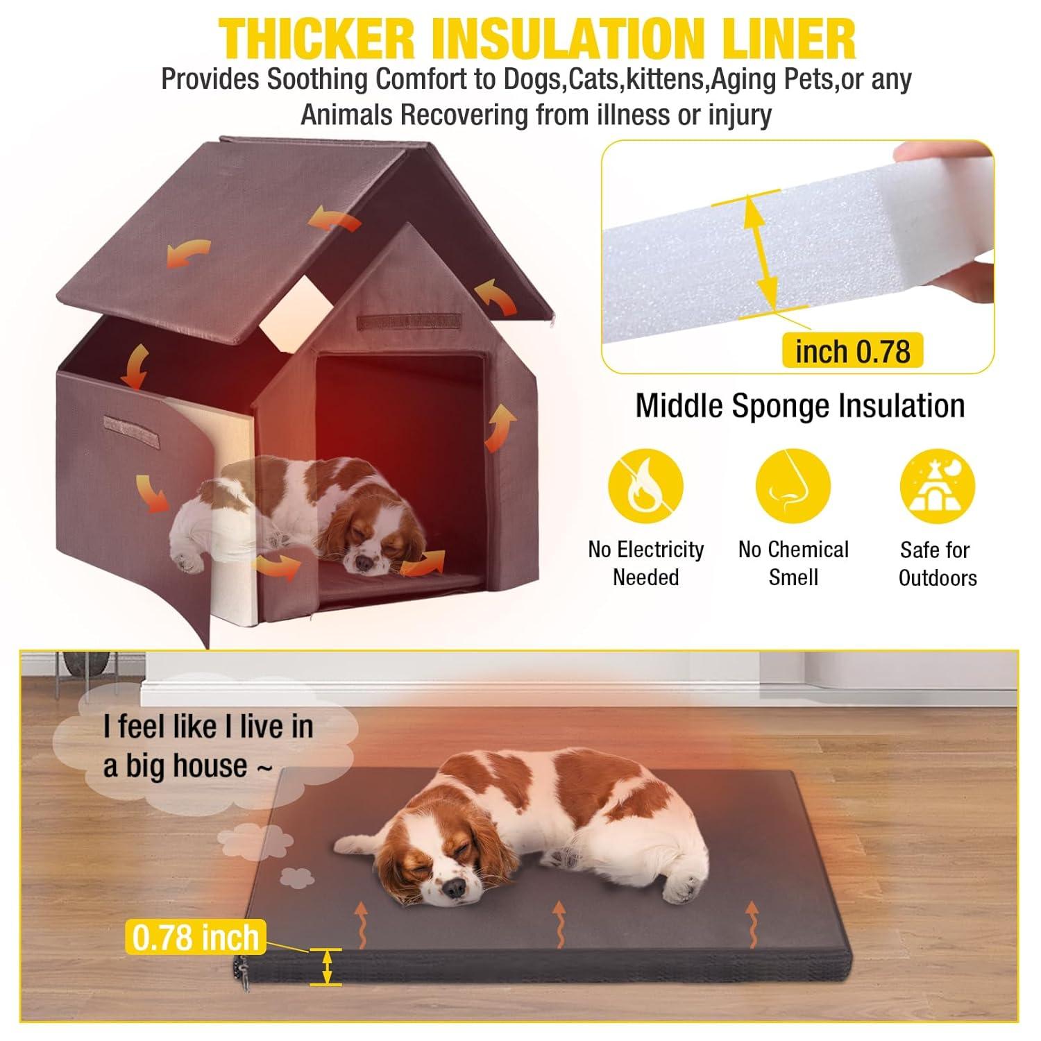 Aivituvin Wood Insulated Dog House