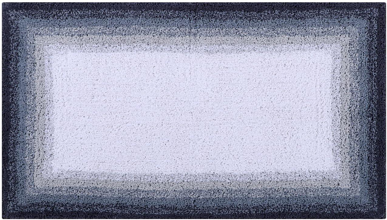 Better Trends Torrent 100% Cotton Tufted Non- Slip Backing Bath Rug 24" x 40" Rectangle - Gray
