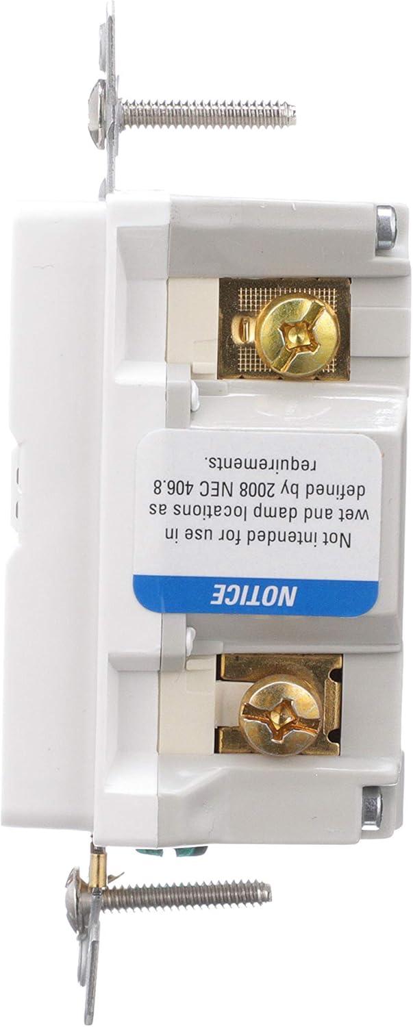 White 20A Tamper Resistant GFCI Duplex Receptacle with Wall Plate