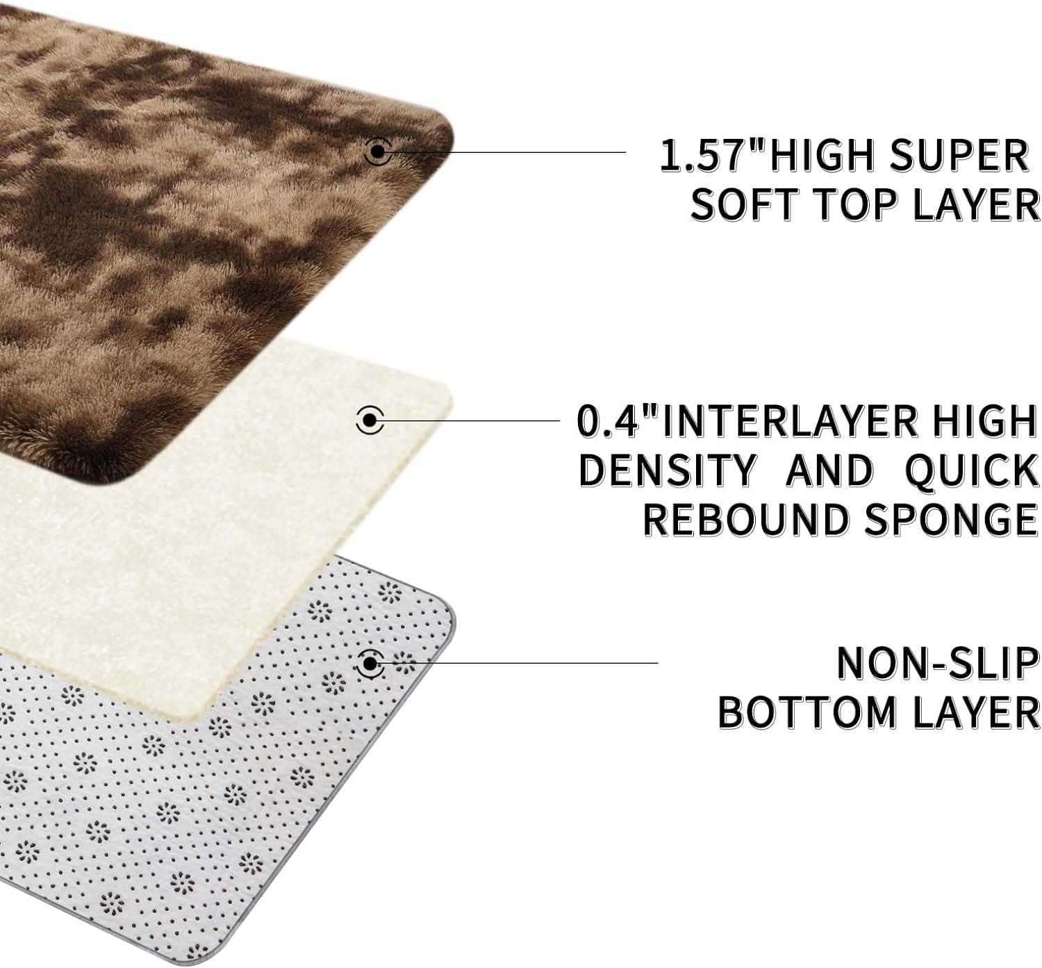 Sour Lemon Area Rugs 8x10 Living Room, Large Area Rug Shag Shaggy Carpet Soft Plush Furry Bedside Rug, Machine Washable Area Rugs for Bedroom Kids Girls Boys Home Decor Anti Slip