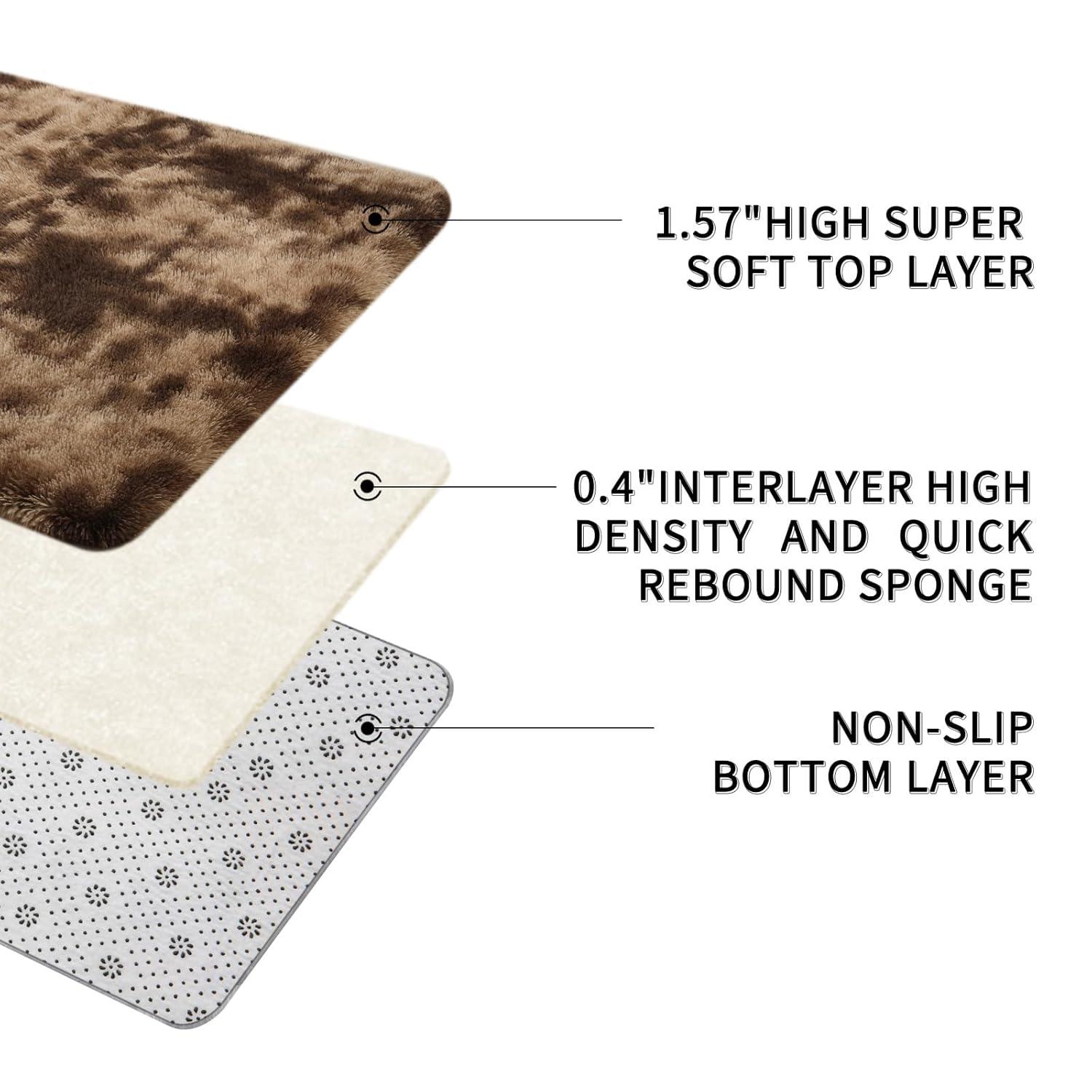 Sour Lemon Area Rugs 8x10 Living Room, Large Area Rug Shag Shaggy Carpet Soft Plush Furry Bedside Rug, Machine Washable Area Rugs for Bedroom Kids Girls Boys Home Decor Anti Slip