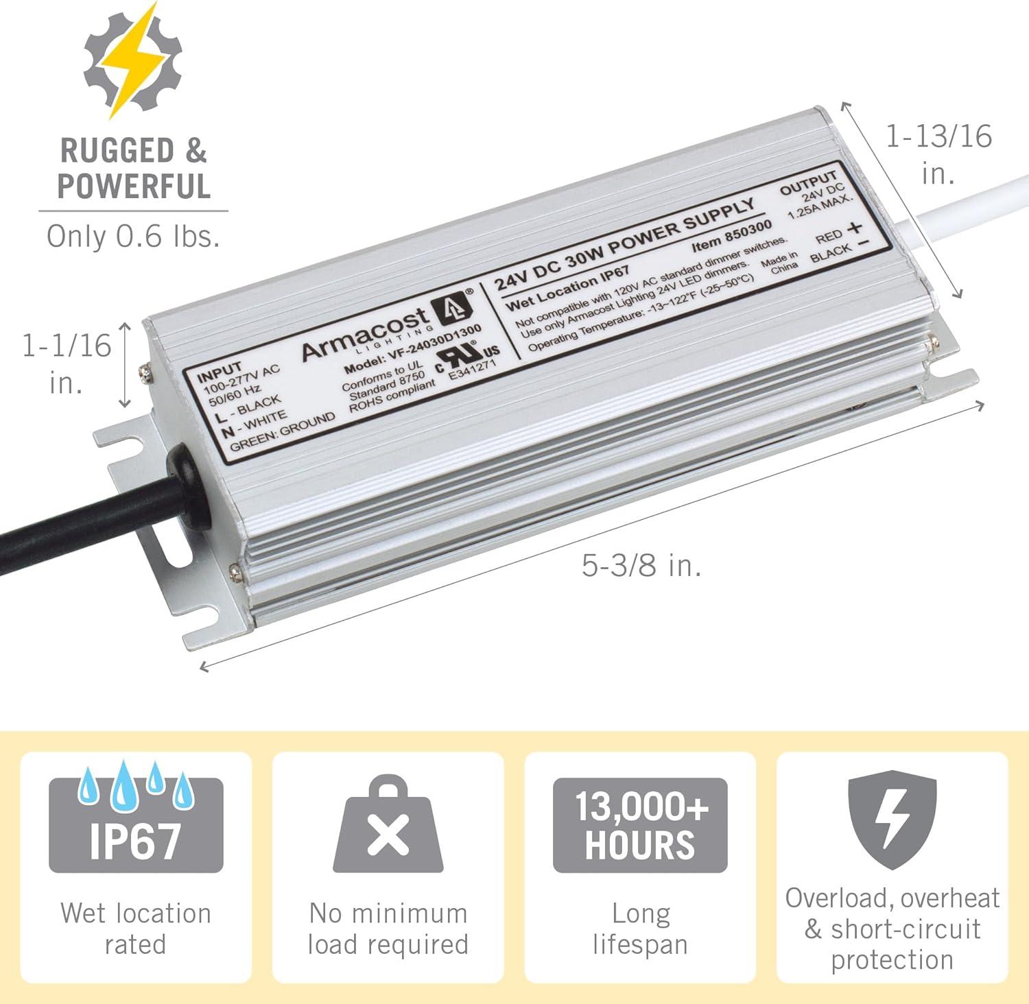 Standard Indoor/Outdoor LED Driver 24V DC, Electronic Transformer