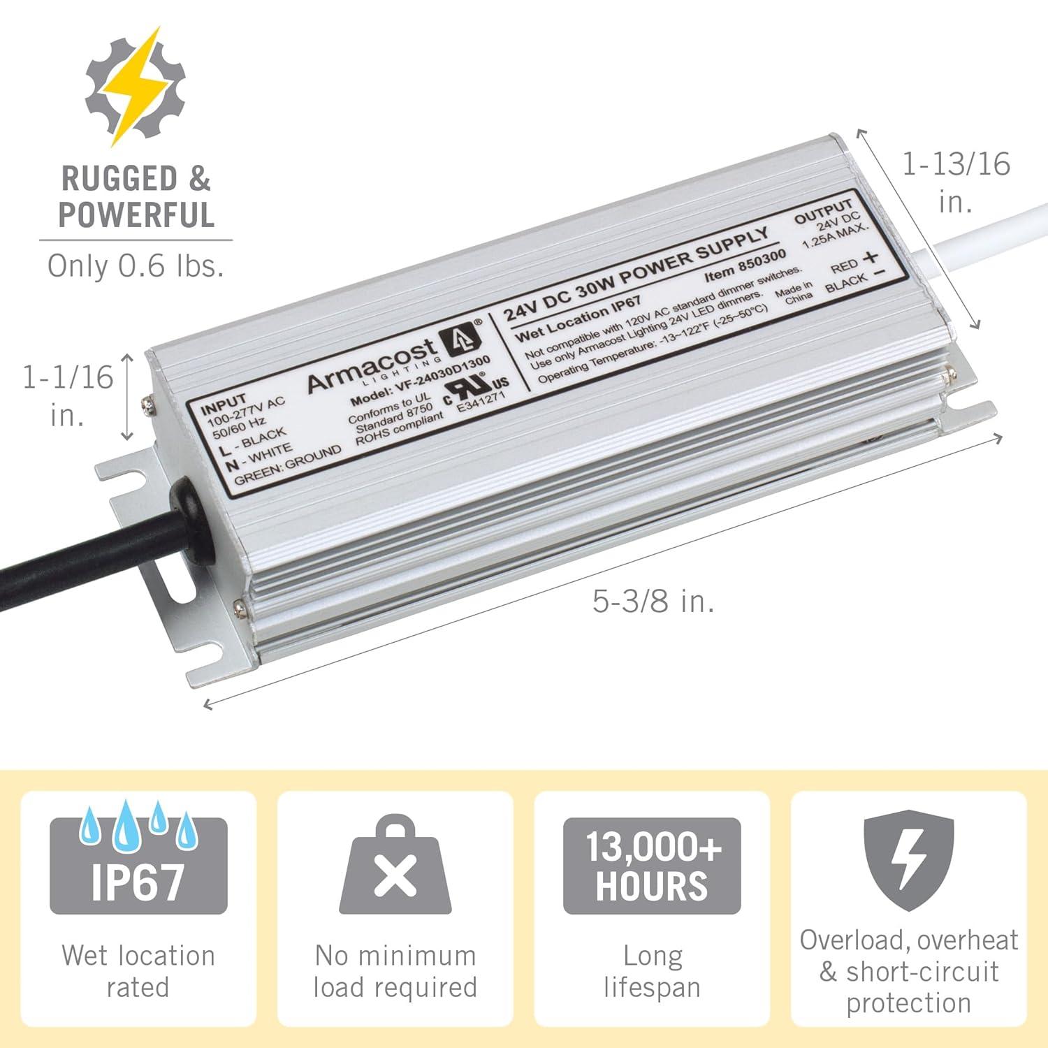 Standard Indoor/Outdoor LED Driver 24V DC, Electronic Transformer