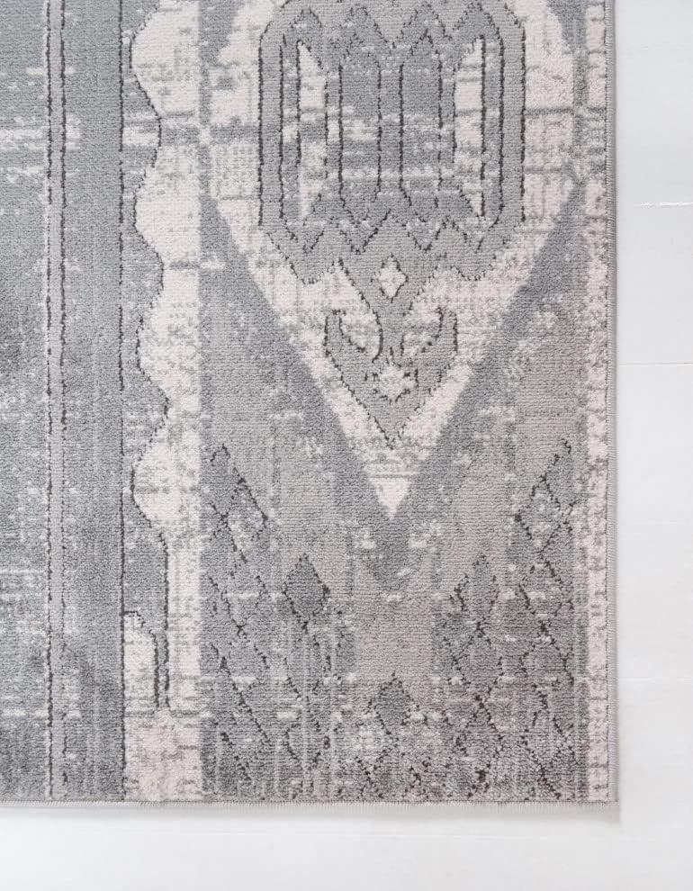 Unique Loom Portland Collection Area Rug - Orford (4' 1" x 6' 1" Rectangle Gray/Beige)
