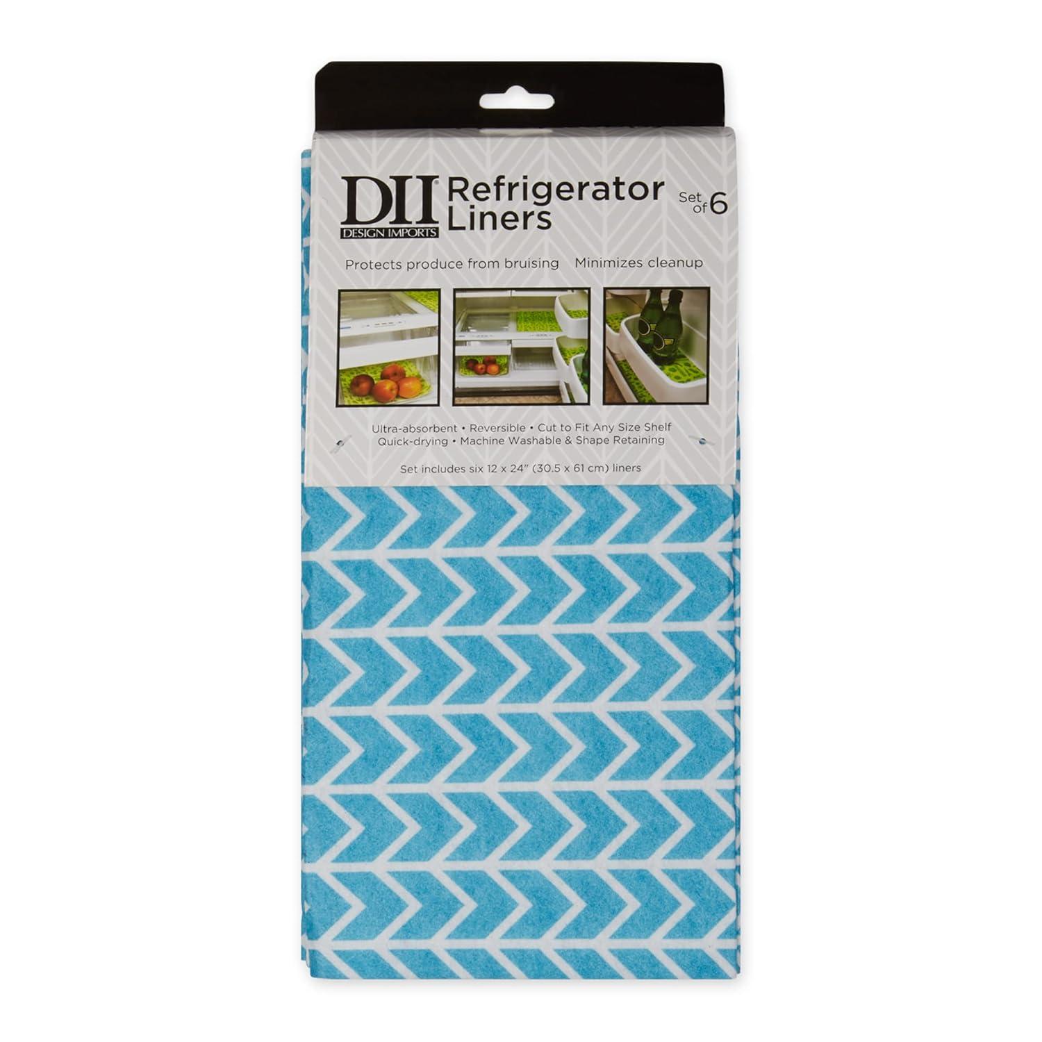 Design Imports Herringbone Print Liner (Set of 6)