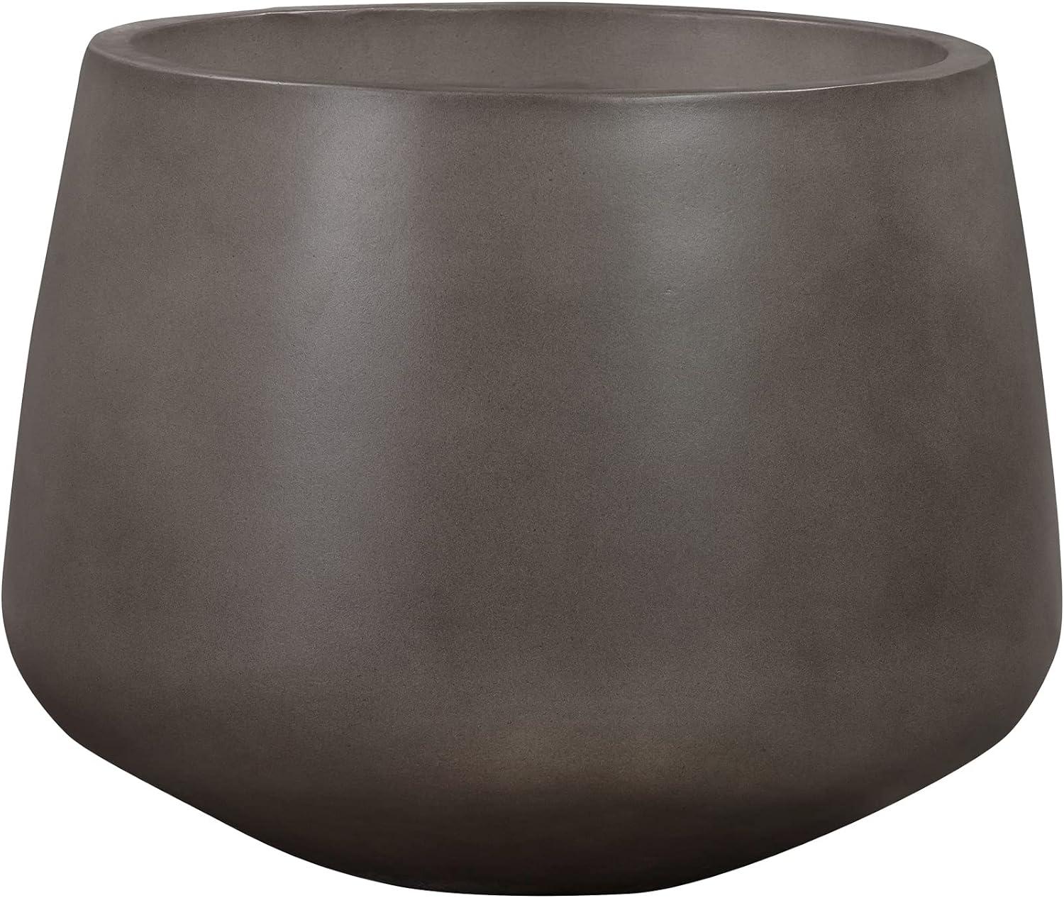 Amethyst 14" Lightweight Concrete Planter for Indoors & Outdoors in Gray