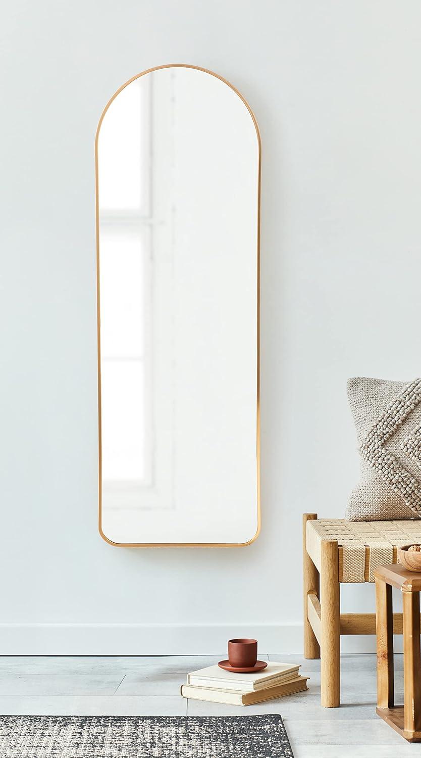 Kate and Laurel Zayda Metal Arch Mirror, 16x48, Gold