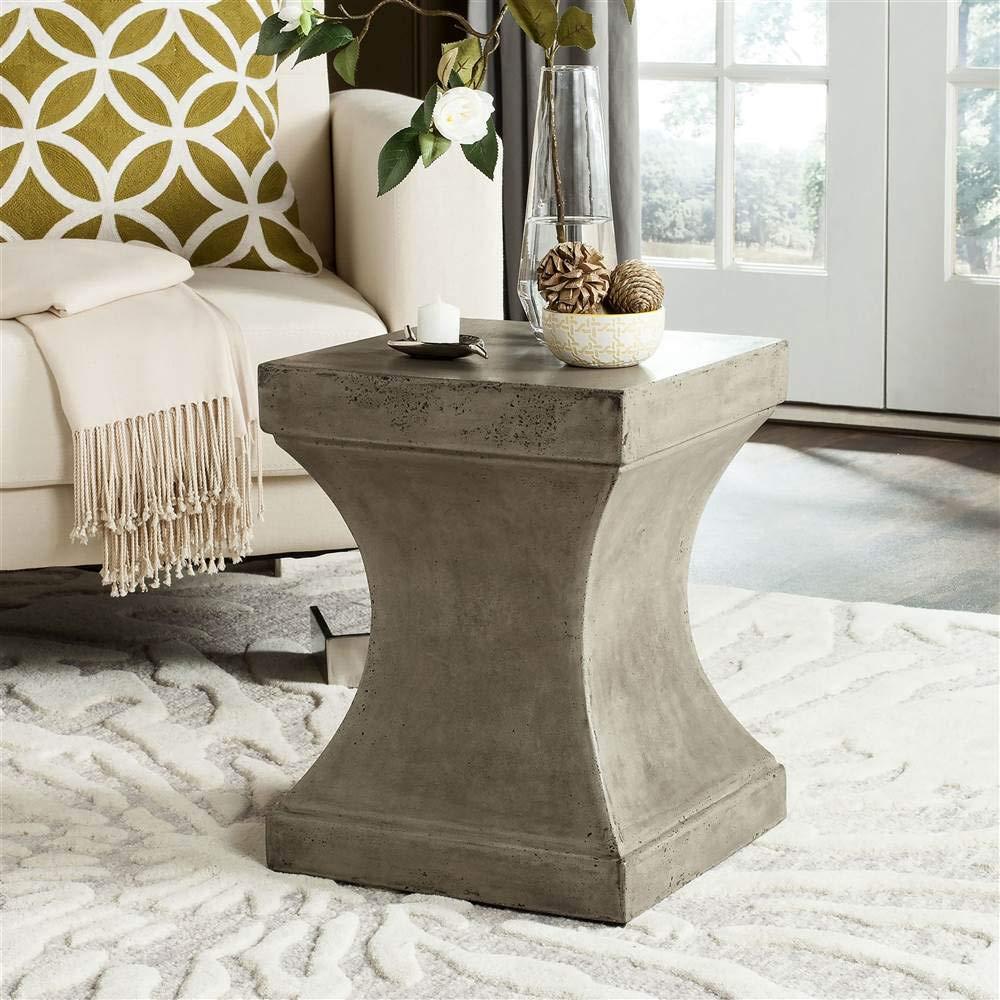 Curby Accent Stool - Indoor/Outdoor - VNN1002 - Gray - Safavieh
