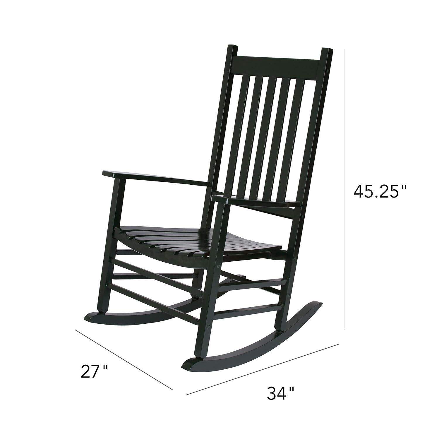 Shine Company Traditional Hardwood Indoor/Outdoor Patio Porch Rocker in Green